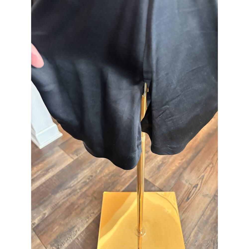 Express LBD Black Silk Mini Bodycon Strapless Cocktail Dress Women’s Ruched Sz 4 - Picture 6 of 9